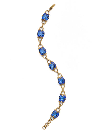 Eyelet Line Tennis Bracelet - BDN16AGSAP - <p>A classic design that can be added to any look for just enough sparkle. From Sorrelli's Sapphire collection in our Antique Gold-tone finish.</p>