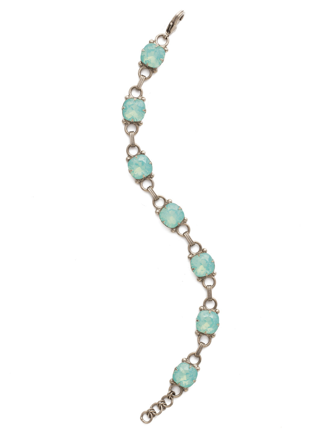 Eyelet Line Tennis Bracelet - BDN16ASPAC - A classic design that can be added to any look for just enough sparkle. From Sorrelli's Pacific Opal collection in our Antique Silver-tone finish.