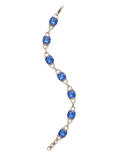 Eyelet Line Tennis Bracelet - BDN16ASSAP - <p>A classic design that can be added to any look for just enough sparkle. From Sorrelli's Sapphire collection in our Antique Silver-tone finish.</p>