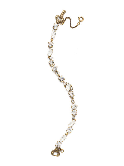Modern Muse Tennis Bracelet - BDN1AGCRY - <p>A style so pretty, it's inspiring! A mixture of marquise and round cut crystals takes form in this modern take on the classic line bracelet. From Sorrelli's Crystal collection in our Antique Gold-tone finish.</p>