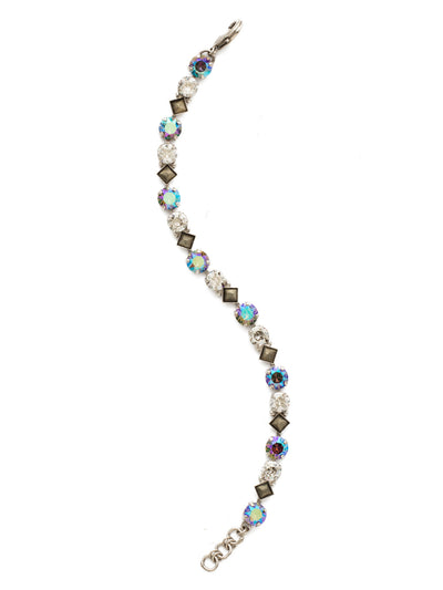 Darling Diamond Tennis Bracelet - BDN36ASCRO - <p>Diamond-shaped semiprecious stones are accented by shimmering, round crystals in this classic bracelet. From Sorrelli's Crystal Rock collection in our Antique Silver-tone finish.</p>