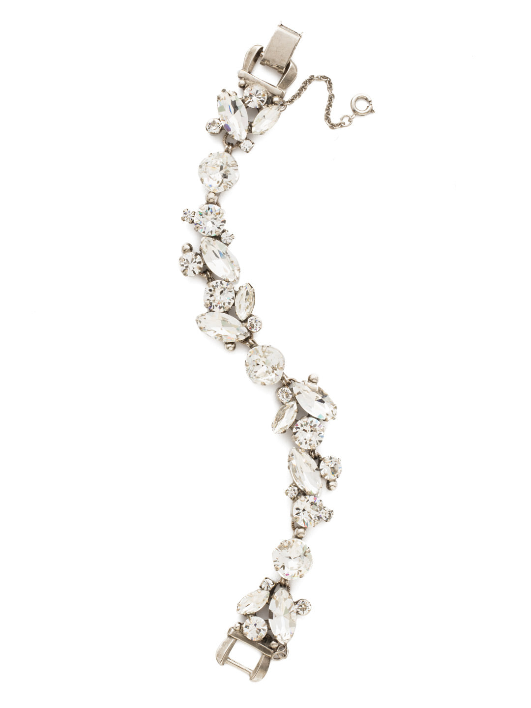 Radiant Vine Tennis Bracelet - BDN51ASCRY - <p>Round and navette cut crystals are set in a striking vine pattern in this statement-making style. From Sorrelli's Crystal collection in our Antique Silver-tone finish.</p>