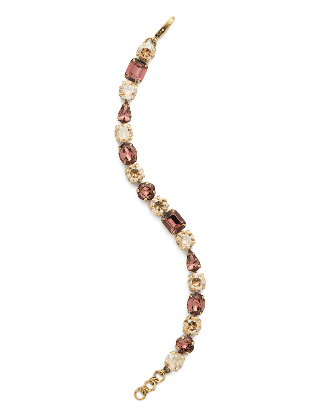Clover Tennis Bracelet - BDQ13AGMMA - A unique multi-cut line bracelet featuring brilliant emerald, pear, round and cushion-cut crystals.
