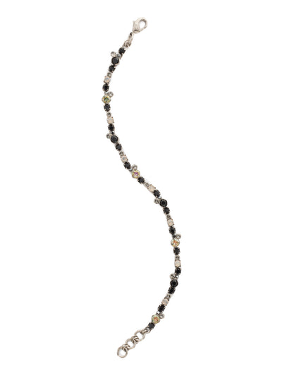 Honeysuckle Tennis Bracelet - BDQ1ASBON - <p>A slender vine of crystals that wears well with other line bracelets or provides subtle sparkle to your look. From Sorrelli's Black Onyx collection in our Antique Silver-tone finish.</p>