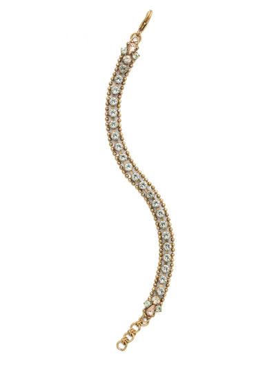 Nerine Bracelet - BDS34AGWW - A single strand of crystals set between two rows of ball chain will add a touch of modern glamour to any look.