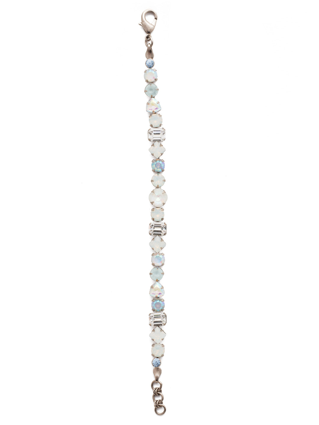 Sedge Tennis Bracelet - BDX1ASGLC - <p>This fully encrusted line bracelet features a variety of stones in square, round, cushion antique, triangle antique, and baguette shapes. From Sorrelli's Glacier collection in our Antique Silver-tone finish.</p>