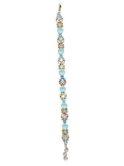 Genoviva Classic Line Bracelet Tennis Bracelet - BEA3RHTHT - <p>Perfectly placed crystals of various shapes and sizes come together to create a beautiful and unique pattern, creating a stunning classic bracelet packed with sparkle. From Sorrelli's Tahitian Treat collection in our Palladium Silver-tone finish.</p>
