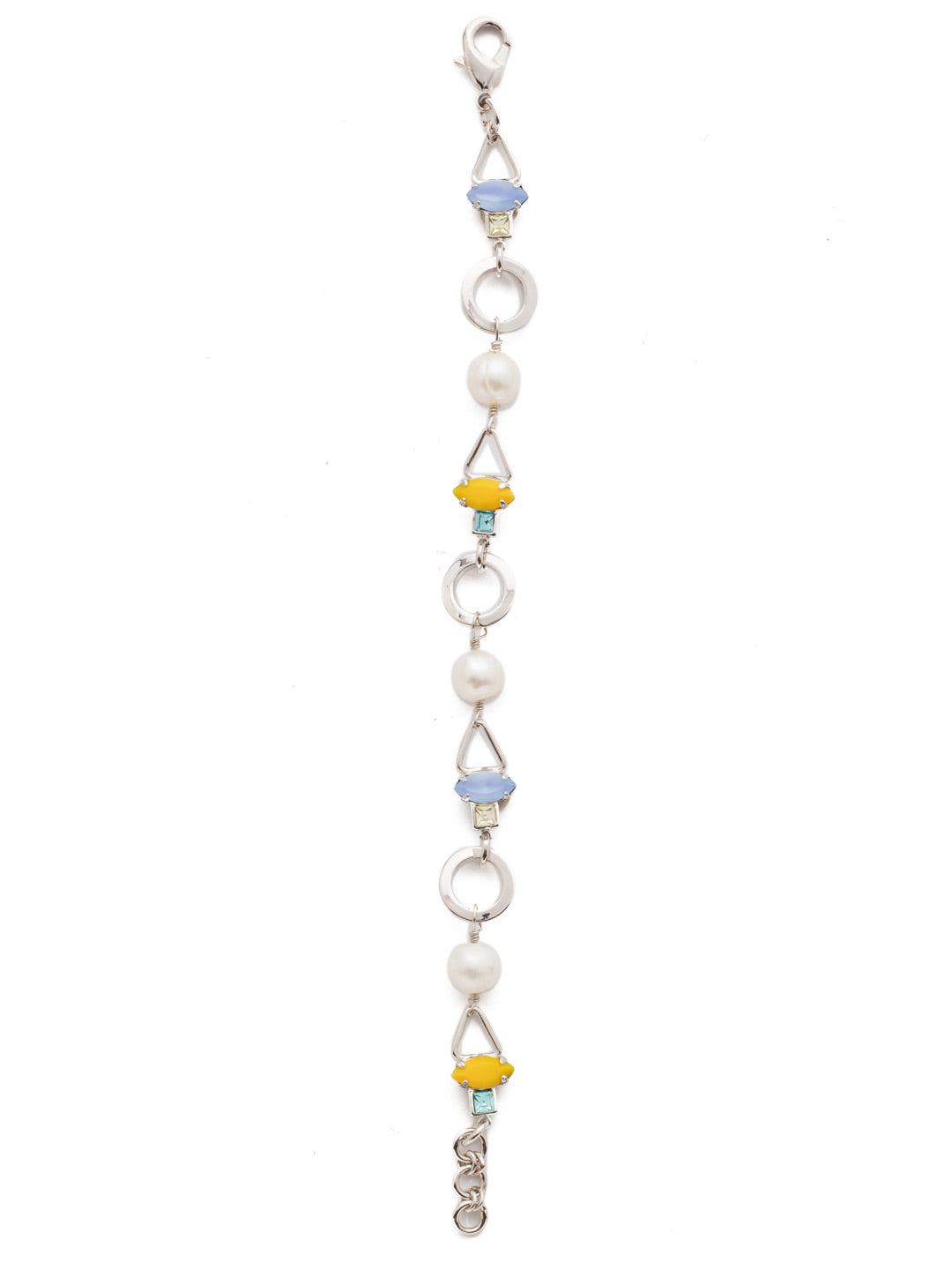 Hadley Tennis Bracelet - BEB16RHTHT - <p>A combination of pearls, petite crystals and charming geometric shapes create this modern form bracelet. Wear the Hadley Bracelet with complimenting cuffs and classic line bracelets for a signature Sorrelli stack. From Sorrelli's Tahitian Treat collection in our Palladium Silver-tone finish.</p>