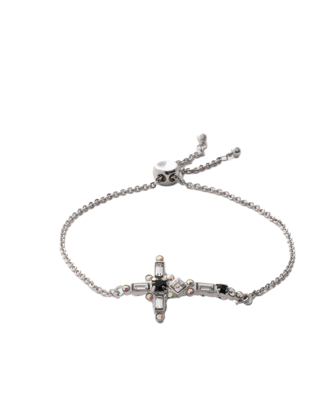 Venezia Slider Bracelet - BEC23PDSNI - <p>A beautifully detailed cross sits at the center of this adjustable slider bracelet. From Sorrelli's Starry Night collection in our Palladium finish.</p>