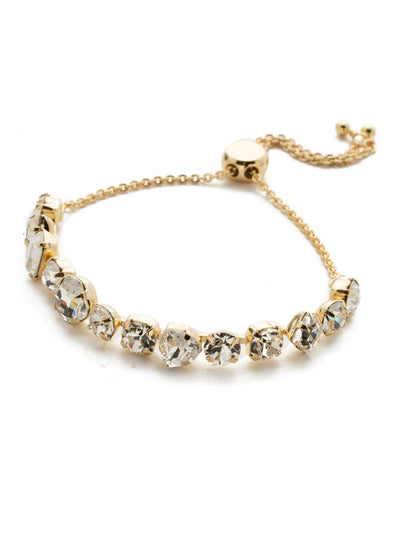Kinsley Slider Bracelet - BEE25BGCRY - An eye-catching and sparkling variety of multi-cut crystals is featured in our Kinsley slider bracelet, which can be easily adjusted to your desired fit. A classic Sorrelli look in a new Sorrelli slider.