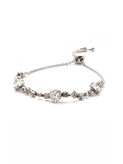 Sedge Slider Bracelet - BEE3RHCRY - <p>A fresh combination of small round crystals and triangle navette shapes accent our Sedge slider bracelet. Sparkling, stylish, and designed to be easily adjusted to fit wrists of all sizes. From Sorrelli's Crystal collection in our Palladium Silver-tone finish.</p>