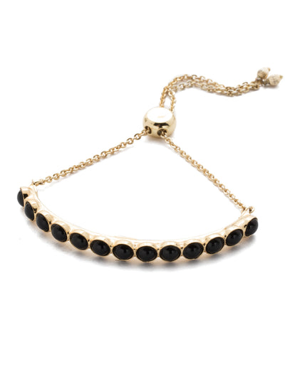 Osha Slider Bracelet - BEF40BGJET - This bracelet has a timeworn lustrous look set with tiny pearls with a delicate chain that can be easily adjusted to create your own ideal fit.