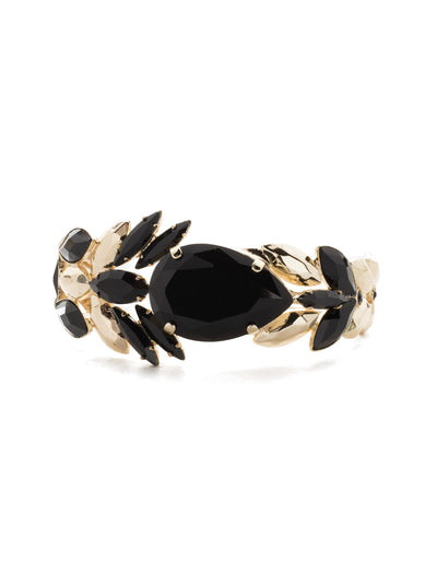 Melisandre Cuff Bracelet Cuff Bracelet - BEF4BGJET - <p>Sure to make a statement for your entire day this piece is easily transitional from day to night. Lightweight in design this array of chunky gems is sure to make any look stand out. From Sorrelli's Jet collection in our Bright Gold-tone finish.</p>