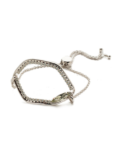 Demetria Slider Bracelet - BEH28RHSSU - <p>Don't be shy. Slide on this classic bracelet stunner and make a statement. Its unique shape completely lined in crystals and accented with a navette stone demands to be noticed. Slider bracelet closure. From Sorrelli's Seersucker collection in our Palladium Silver-tone finish.</p>