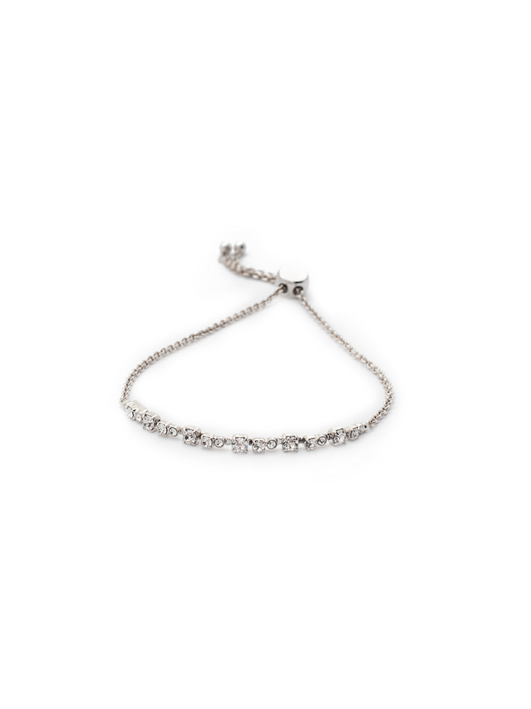Glimmer Slider Bracelet - BEK14RHCRY - <p>Add a bit of sparkle and shine to your wrist by sliding on this adjustable beauty with just enough bling to get you noticed. Slider bracelet closure. From Sorrelli's Crystal collection in our Palladium Silver-tone finish.</p>
