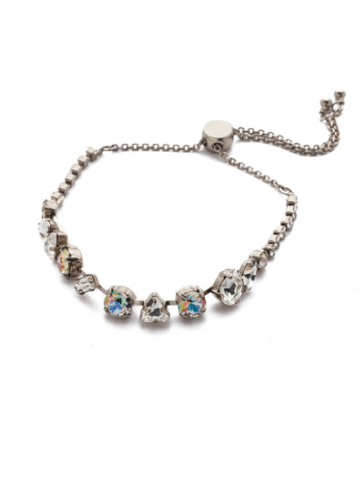 Cherished Slider Bracelet - BEK19ASCRE - <p>One shape doesn't have to fit all. Go for versatility with crystals of all kinds in a slider you can match to any outfit. Slider bracelet closure. From Sorrelli's Crystal Envy collection in our Antique Silver-tone finish.</p>