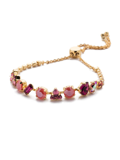 Cherished Slider Bracelet - BEK19BGBGA - One shape doesn't have to fit all. Go for versatility with crystals of all kinds in a slider you can match to any outfit. Slider bracelet closure. From Sorrelli's Begonia collection in our Bright Gold-tone finish.