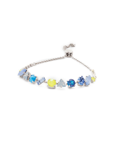 Cherished Slider Bracelet - BEK19PDBPY - <p>One shape doesn't have to fit all. Go for versatility with crystals of all kinds in a slider you can match to any outfit. Slider bracelet closure. From Sorrelli's Blue Poppy collection in our Palladium finish.</p>