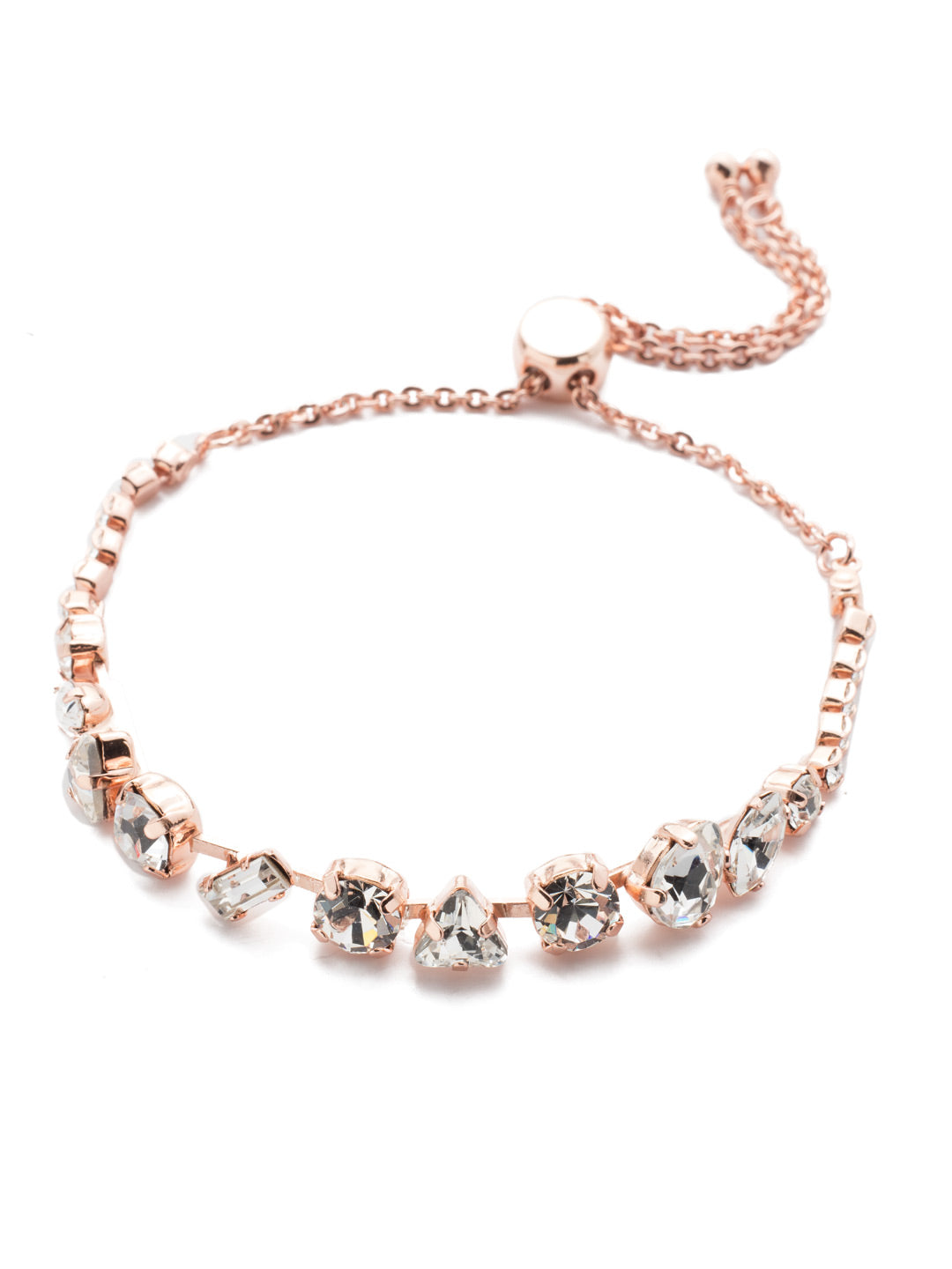 Cherished Slider Bracelet - BEK19RGCRY - <p>One shape doesn't have to fit all. Go for versatility with crystals of all kinds in a slider you can match to any outfit. Slider bracelet closure. From Sorrelli's Crystal collection in our Rose Gold-tone finish.</p>