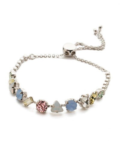 Cherished Slider Bracelet - BEK19RHSSU - <p>One shape doesn't have to fit all. Go for versatility with crystals of all kinds in a slider you can match to any outfit. Slider bracelet closure. From Sorrelli's Seersucker collection in our Palladium Silver-tone finish.</p>