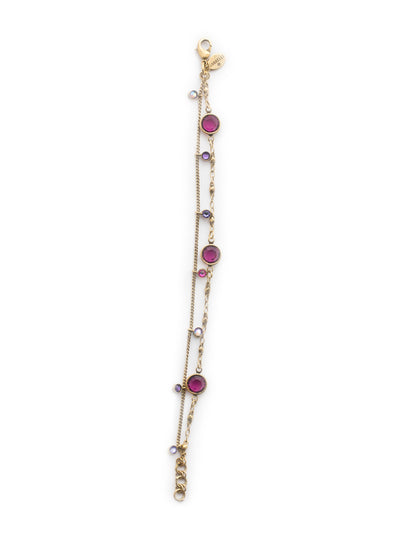 Dewdrop Layered Bracelet - BEK36AGDCS - <p>Add a dainty dash of crystal stones to your outfit for that something a bit extra special with this classic crystal layered bracelet. From Sorrelli's Duchess collection in our Antique Gold-tone finish.</p>