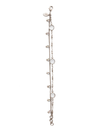 Dewdrop Layered Bracelet - BEK36ASCRE - <p>Add a dainty dash of crystal stones to your outfit for that something a bit extra special with this classic crystal layered bracelet. From Sorrelli's Crystal Envy collection in our Antique Silver-tone finish.</p>