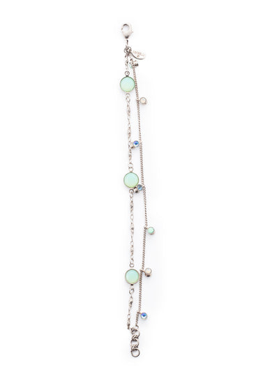 Dewdrop Layered Bracelet - BEK36ASNFT - <p>Add a dainty dash of crystal stones to your outfit for that something a bit extra special with this classic crystal layered bracelet. From Sorrelli's Night Frost collection in our Antique Silver-tone finish.</p>