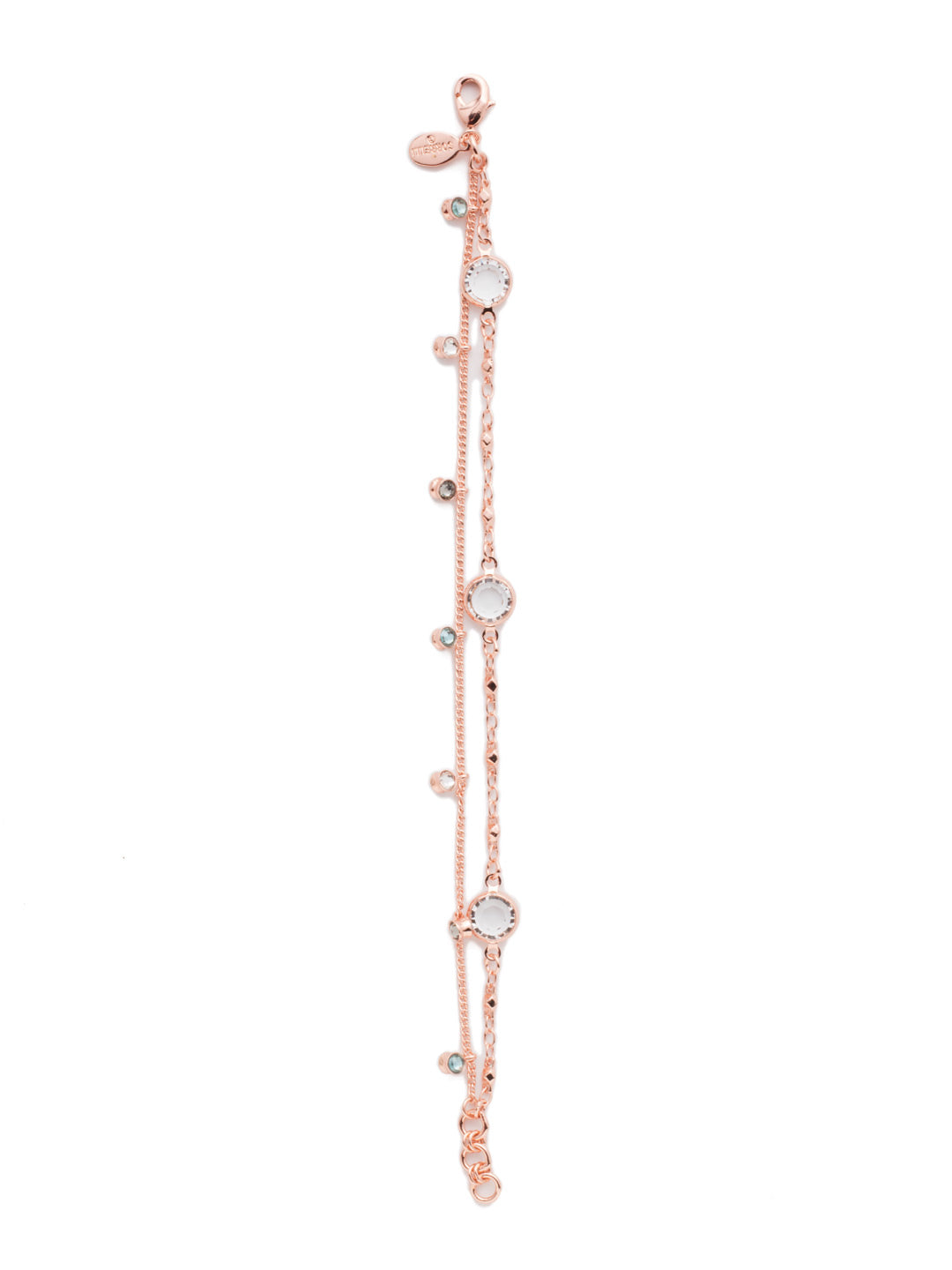 Dewdrop Layered Bracelet - BEK36RGCAZ - <p>Add a dainty dash of crystal stones to your outfit for that something a bit extra special with this classic crystal layered bracelet. From Sorrelli's Crystal Azure collection in our Rose Gold-tone finish.</p>