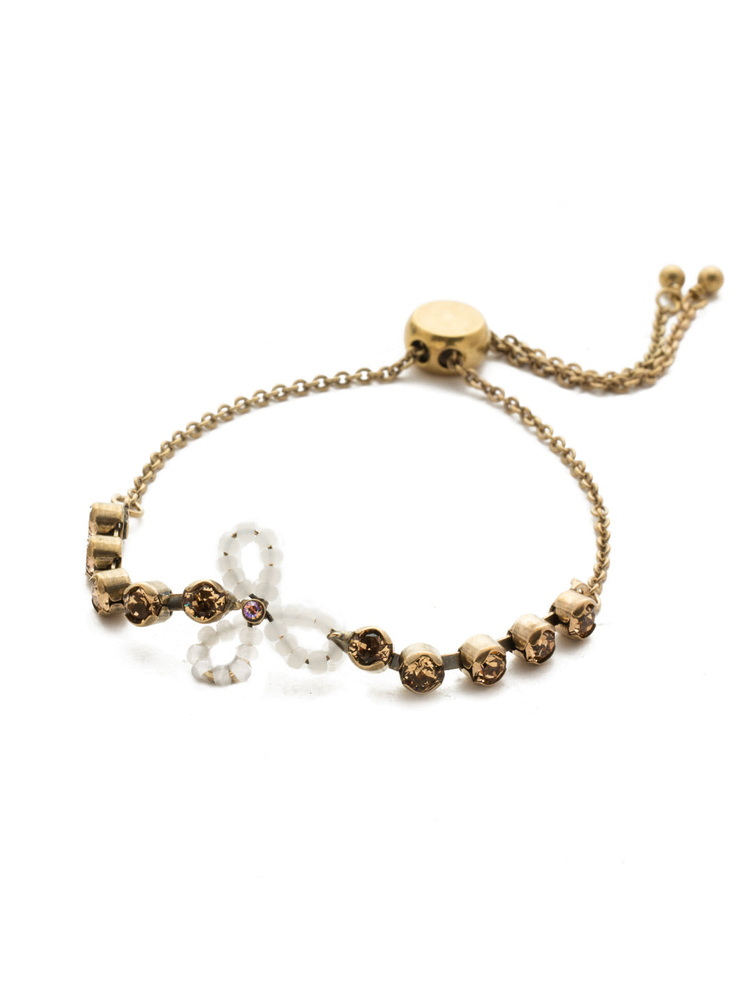 Morning Mist Slider Bracelet - BEK41AGROB - <p>Slip on something flirty, floral and sparkling with this adjustable bracelet featuring statement beading. Slider bracelet closure. From Sorrelli's Rocky Beach collection in our Antique Gold-tone finish.</p>