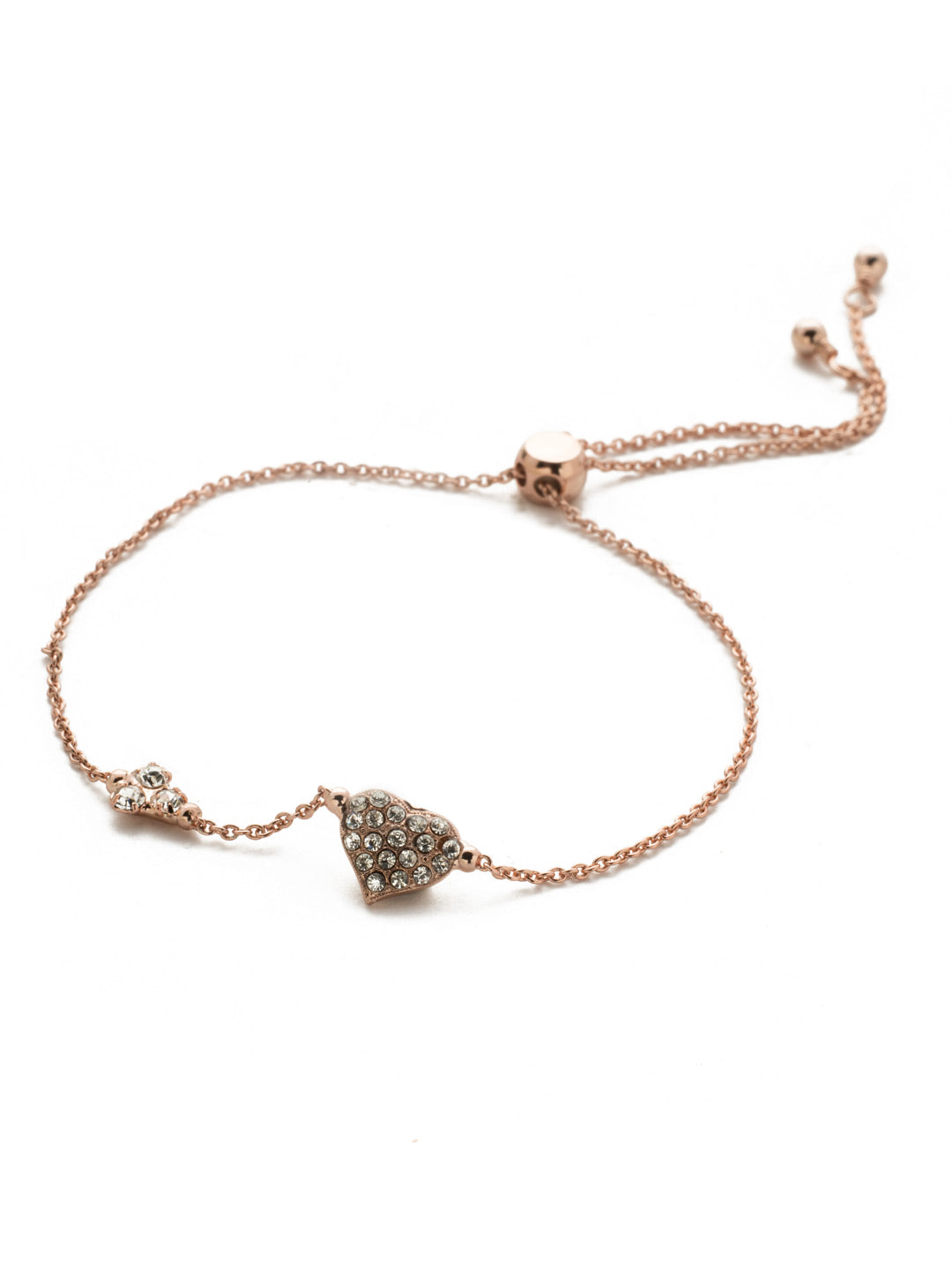 Vevina Slider Bracelet - BEM2RGCRY - <p>A heart shape and shimmering stones combine in a slider that complements every outfit. It's cute. It's classy. It's a must-have. From Sorrelli's Crystal collection in our Rose Gold-tone finish.</p>