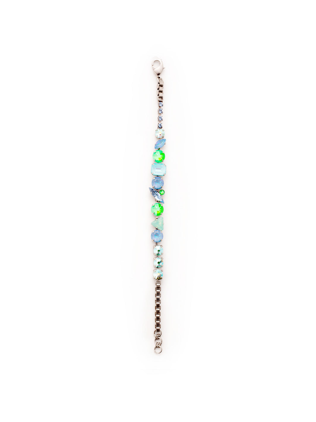 Louisa Tennis Bracelet - BEN16ASBWB - <p>The Louisa Tennis Bracelet makes a fabulously sparkling statement with bright sparkling stones in all shapes and sizes. From Sorrelli's Bluewater Breeze collection in our Antique Silver-tone finish.</p>