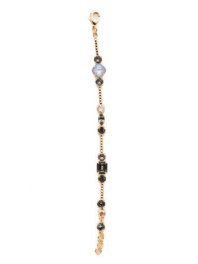 Natalie Tennis Bracelet - BEN18BGCSM - <p>The Natalie Tennis Bracelet is sophisticated glam wrapped around your wrist. The delicate metal base showcases elegant baquette-shaped stones and other crystal adornments that prove simplicity is stylish. From Sorrelli's Cashmere collection in our Bright Gold-tone finish.</p>