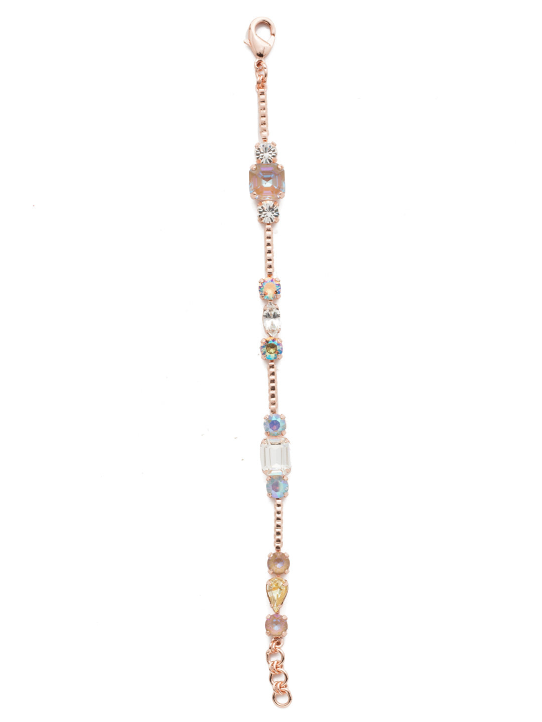 Natalie Tennis Bracelet - BEN18RGROG - <p>The Natalie Tennis Bracelet is sophisticated glam wrapped around your wrist. The delicate metal base showcases elegant baquette-shaped stones and other crystal adornments that prove simplicity is stylish. From Sorrelli's Rose Garden  collection in our Rose Gold-tone finish.</p>