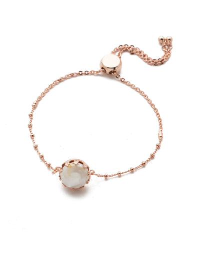 Delaney Slider Bracelet - BEN35RGROG - <p>The Delaney Slider Bracelet is a classic. Anchored by an exquisite freshwater pearl, and paired with delicate metal detail, it's a stand-out everyone will love. From Sorrelli's Rose Garden  collection in our Rose Gold-tone finish.</p>