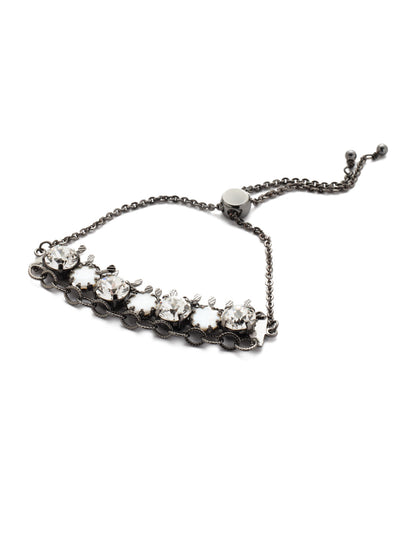 Oaklyn Slider Bracelet - BEP1GMMMO - <p>Fun metal detail, crystal sparklers, opaque stones, the Oaklyn Slider Bracelete offers it all. From Sorrelli's Midnight Moon collection in our Gun Metal finish.</p>