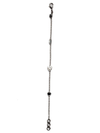 Ophelia Tennis Bracelet - BEP9GMMMO - <p>The Ophelia Tennis Bracelet is dainty and perfect for layering. Delicate round crystals are accented by a touch of larger pieces in navette, pear and bagette shapes and varying shades. From Sorrelli's Midnight Moon collection in our Gun Metal finish.</p>