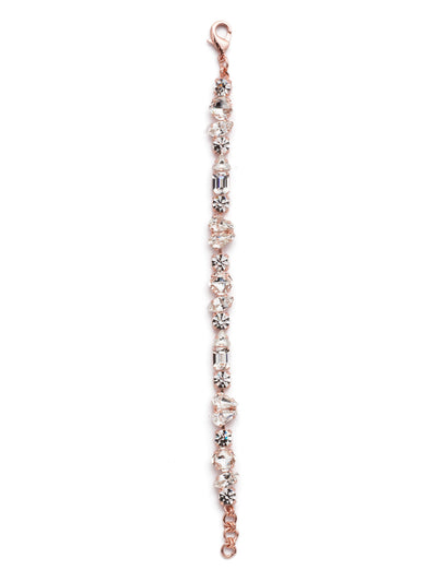 Eden Tennis Bracelet - BER8RGCRY - <p>Fasten on the Eden Tennis Bracelet for a look that's long on sparkling crystal love. Marquis, round and baguette shapes join pear stones that come together to form hearts. From Sorrelli's Crystal collection in our Rose Gold-tone finish.</p>