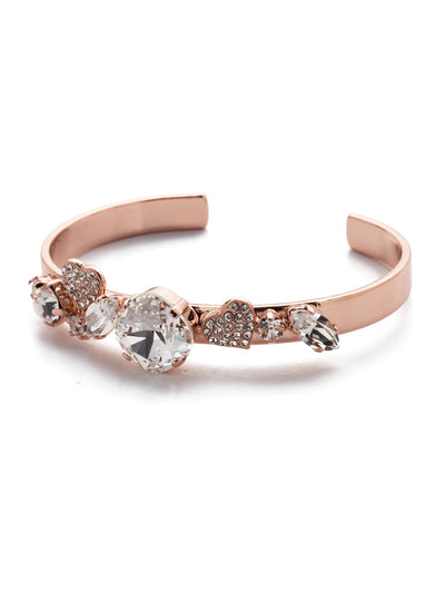 Lilo Cuff Bracelet - BER9RGCRY - <p>The Lilo Cuff Bracelet adjusts to any wrist size and shines with sparkling crystals affixed to heart shapes and in antique cushion, round and marquise stunners for added sparkling effect. From Sorrelli's Crystal collection in our Rose Gold-tone finish.</p>