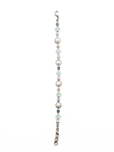 Emmanuella Tennis Bracelet - BES12ASNFT - Our Emmanuella Tennis Bracelet is proof positive that beautiful things can come in small packages. Fasten on this classic piece featuring sparkling crystals and freshwater pearls. From Sorrelli's Night Frost collection in our Antique Silver-tone finish.