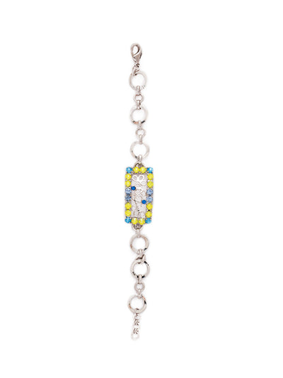 Ornella Tennis Bracelet - BES1PDBPY - <p>Wear the Ornella Tennis Bracelet with everyday fashions to take them up a notch. The hand-soldered metal detail at its center is rimmed with sparkling crystals for a stand-out effect. From Sorrelli's Blue Poppy collection in our Palladium finish.</p>