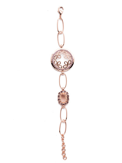 Tallulah Statement Bracelet - BES2RGLVP - <p>This open, airy piece is perfect for spring. The Tallulah Tennis Bracelet features hand-molded metalwork accented by small, yet super-sparkly, crystals. From Sorrelli's Lavender Peach collection in our Rose Gold-tone finish.</p>