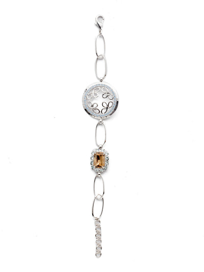 Tallulah Statement Bracelet - BES2RHNTB - <p>This open, airy piece is perfect for spring. The Tallulah Tennis Bracelet features hand-molded metalwork accented by small, yet super-sparkly, crystals. From Sorrelli's Nantucket Blue collection in our Palladium Silver-tone finish.</p>