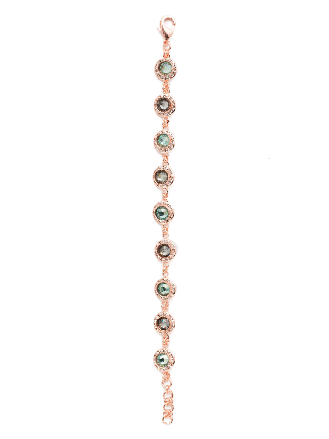 Wilfred Tennis Bracelet - BET15RGCAZ - Ooze glamour when you wrap your wrist in the Wilfred Tennis Bracelet. Its evenly spaced sparkling crystals (rimmed in even more sparkle!) shine bright. From Sorrelli's Crystal Azure collection in our Rose Gold-tone finish.