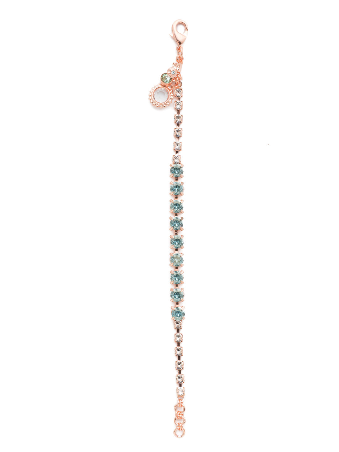 Audriana Tennis Bracelet - BET37RGCAZ - There's nothing more stunning than simple, sparkling, circular crystal stones. The Audriana Tennis Bracelet is a testament to that fact, and a classic. From Sorrelli's Crystal Azure collection in our Rose Gold-tone finish.