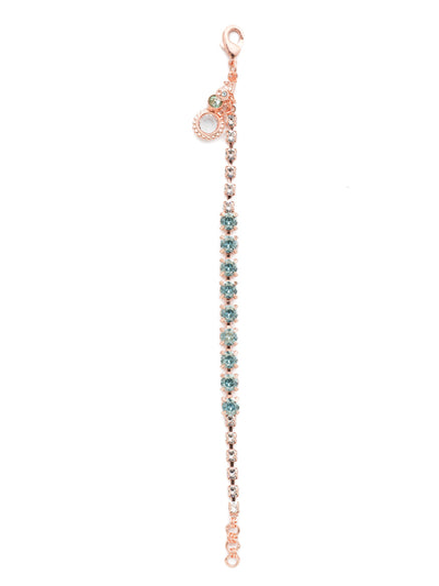 Audriana Tennis Bracelet - BET37RGCAZ - There's nothing more stunning than simple, sparkling, circular crystal stones. The Audriana Tennis Bracelet is a testament to that fact, and a classic. From Sorrelli's Crystal Azure collection in our Rose Gold-tone finish.
