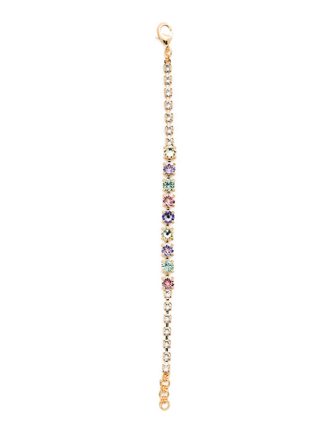 Shaughna Tennis Bracelet - BET38BGSPR - <p>The Shaughna Tennis Bracelet is a versatile piece that is sure to suit sparkle lovers. Its round crystal stones shine in an assortment of shades. It's just the piece to take your outfit up a notch. From Sorrelli's Spring Rain collection in our Bright Gold-tone finish.</p>