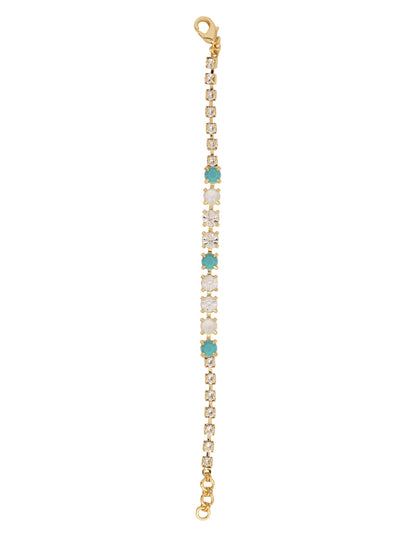 Shaughna Tennis Bracelet - BET38BGSTO - <p>The Shaughna Tennis Bracelet is a versatile piece that is sure to suit sparkle lovers. Its round crystal stones shine in an assortment of shades. It's just the piece to take your outfit up a notch. From Sorrelli's Santorini collection in our Bright Gold-tone finish.</p>