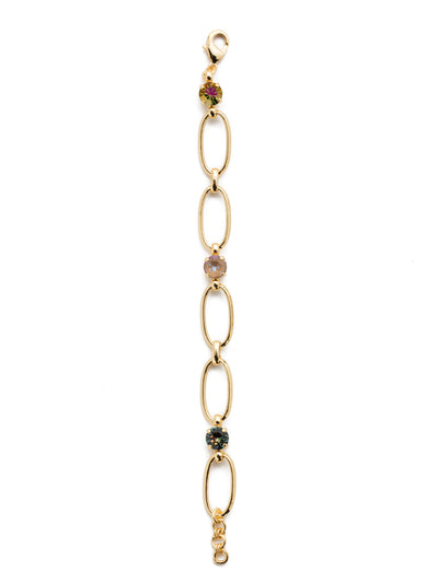 Paige Tennis Bracelet - BET3BGCSM - <p>The airy links in this chain bracelet offer big style. Fasten on our Paige Tennis Bracelet, featuring classic design, and accented by sparkling circular crystals. From Sorrelli's Cashmere collection in our Bright Gold-tone finish.</p>