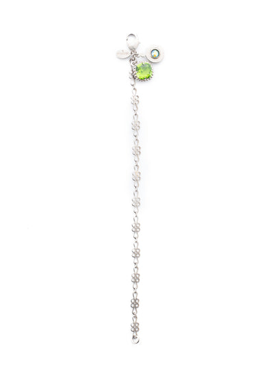 Chantal Charm Bracelet - BEU99ASGA - <p>Delicate eyelet bracelet, embellished with two charms; one a solitaire cut crystal the other a pendant. From Sorrelli's Green Apple collection in our Antique Silver-tone finish.</p>
