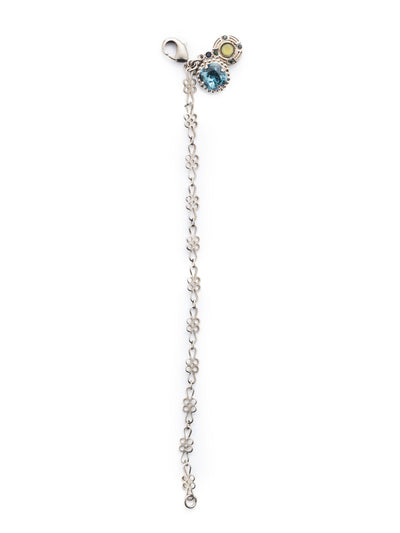 Chantal Charm Bracelet - BEU99ASSPM - <p>Delicate eyelet bracelet, embellished with two charms; one a solitaire cut crystal the other a pendant. From Sorrelli's Super Multi collection in our Antique Silver-tone finish.</p>